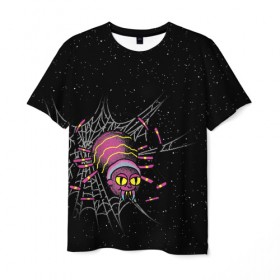 Мужская футболка 3D с принтом SPIDER MORTY в Кировске, 100% полиэфир | прямой крой, круглый вырез горловины, длина до линии бедер | bat rick | spider morty | vdgerir | морти | паук морти | рик | рик и морти