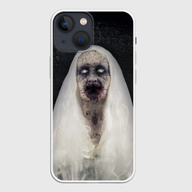 Чехол для iPhone 13 mini с принтом Страшный призрак в Кировске,  |  | halloween | horror | бабка | приведение | призрак | пятница 13 | страшилки | страшная бабка | страшно | ужасы | хоррор | хэллоуин