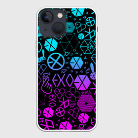 Чехол для iPhone 13 mini с принтом EXO BAND LOGOBOMBING в Кировске,  |  | d.o. | exo | exo band | exo k | exo m | пэкхён | чен | эхо