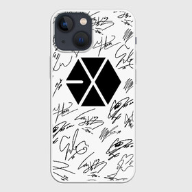 Чехол для iPhone 13 mini с принтом EXO BAND  АВТОГРАФЫ в Кировске,  |  | d.o. | exo | exo band | exo k | exo m | пэкхён | чен | эхо