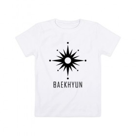 Детская футболка хлопок с принтом EXO BAND BAEKHYUN в Кировске, 100% хлопок | круглый вырез горловины, полуприлегающий силуэт, длина до линии бедер | baekhyun | chanyeol | d.o. | exo | exo band | exo k | exo m | kai | kris | lay | luhan | sehun | suho | tao | xiumin | пэкхён | чен | эхо