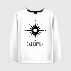 Детский лонгслив хлопок с принтом EXO BAND BAEKHYUN в Кировске, 100% хлопок | круглый вырез горловины, полуприлегающий силуэт, длина до линии бедер | baekhyun | chanyeol | d.o. | exo | exo band | exo k | exo m | kai | kris | lay | luhan | sehun | suho | tao | xiumin | пэкхён | чен | эхо