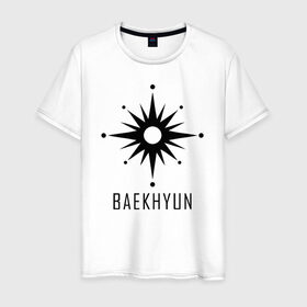 Мужская футболка хлопок с принтом EXO BAND BAEKHYUN в Кировске, 100% хлопок | прямой крой, круглый вырез горловины, длина до линии бедер, слегка спущенное плечо. | baekhyun | chanyeol | d.o. | exo | exo band | exo k | exo m | kai | kris | lay | luhan | sehun | suho | tao | xiumin | пэкхён | чен | эхо