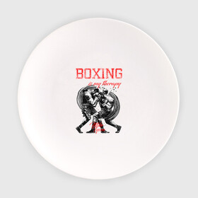 Тарелка с принтом Boxing is my therapy в Кировске, фарфор | диаметр - 210 мм
диаметр для нанесения принта - 120 мм | boxing | mike tyson | my therapy | бокс | майк тайсон