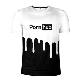Мужская футболка 3D спортивная с принтом PornHub в Кировске, 100% полиэстер с улучшенными характеристиками | приталенный силуэт, круглая горловина, широкие плечи, сужается к линии бедра | brazzers | pron | бразерс | браззерс | любовь | сайт | сэкс