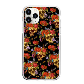 Чехол для iPhone 11 Pro матовый с принтом Skulls and Roses в Кировске, Силикон |  | flowers | halloween | rose | skull | tattoo | жуки | насекомые | роза | тату | татуировка | хеллоуин | хэллоуин | цветок | цветы | череп