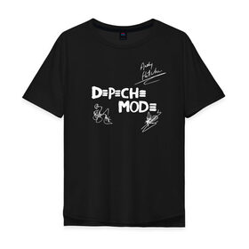 Мужская футболка хлопок Oversize с принтом Автографы Depeche Mode в Кировске, 100% хлопок | свободный крой, круглый ворот, “спинка” длиннее передней части | depeche mode | альтернативный | вестник моды | депеш мод | депешмод | дэйв гаан | индастриал | мартин гор | музыка | новая волна | роза | рок | синти поп | электроник | энди флетчер