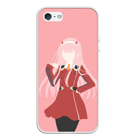 Чехол для iPhone 5/5S матовый с принтом Darling In The Franxx в Кировске, Силикон | Область печати: задняя сторона чехла, без боковых панелей | 02 | anime | darling in the franxx | hiro | manga | zero two | аниме | ахегао | любимый во франксе | манга | милый во франксе | ноль два | хиро