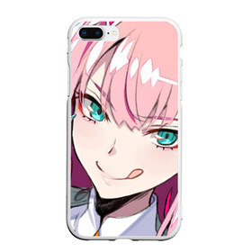 Чехол для iPhone 7Plus/8 Plus матовый с принтом Darling In The Franxx в Кировске, Силикон | Область печати: задняя сторона чехла, без боковых панелей | 02 | anime | darling in the franxx | hiro | manga | zero two | аниме | ахегао | любимый во франксе | манга | милый во франксе | ноль два | хиро