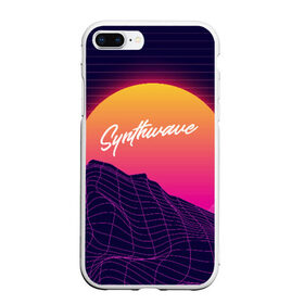 Чехол для iPhone 7Plus/8 Plus матовый с принтом SYNTHWAVE RETROWAVE в Кировске, Силикон | Область печати: задняя сторона чехла, без боковых панелей | Тематика изображения на принте: galaxy | geometry | hotline miami | neon | new retro wave | outrun | outrun electro | retro | retrowave | space | synth | synthwave | геометрия | космос | неон | ретро | фигуры | хотлайн майами