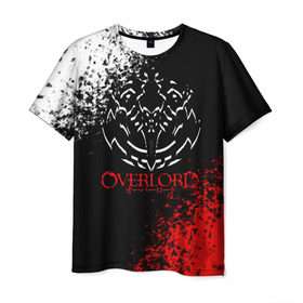 Мужская футболка 3D с принтом Overlord в Кировске, 100% полиэфир | прямой крой, круглый вырез горловины, длина до линии бедер | overlord | аниме | гранж | лого | логотип | оверлорд | сериал | текстура