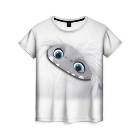 Женская футболка 3D с принтом ABOMINABLE (Эверест) в Кировске, 100% полиэфир ( синтетическое хлопкоподобное полотно) | прямой крой, круглый вырез горловины, длина до линии бедер | abominable | детям | для детей | ети | йети | лу | мультфильм | отвратительный | чудовище | эверест