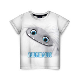 Детская футболка 3D с принтом ABOMINABLE (Эверест) в Кировске, 100% гипоаллергенный полиэфир | прямой крой, круглый вырез горловины, длина до линии бедер, чуть спущенное плечо, ткань немного тянется | abominable | детям | для детей | ети | йети | лу | мультфильм | отвратительный | чудовище | эверест