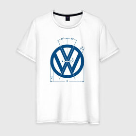 Мужская футболка хлопок с принтом Volkswagen в Кировске, 100% хлопок | прямой крой, круглый вырез горловины, длина до линии бедер, слегка спущенное плечо. | golf | golf gti | volkswagen | вольксваген | фолькс ваген | фольксваген