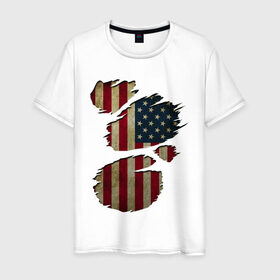 Мужская футболка хлопок с принтом USA inside в Кировске, 100% хлопок | прямой крой, круглый вырез горловины, длина до линии бедер, слегка спущенное плечо. | amerika | fbi | nasa | russia | usa | америка | америки | внтури | россия | соединенные | страна | сша | флаг | штаты