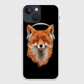 Чехол для iPhone 13 mini с принтом Лиса в наушниках в Кировске,  |  | 20 | 2020 | 2k20 | 2к20 | animal | animals | forest | fox | headphones | music | new year | redhead | smile | животное | животные | зима | лес | лис | лиса | лисица | музыка | наушники | новый год | рыжая | смайл | улыбка | фыр