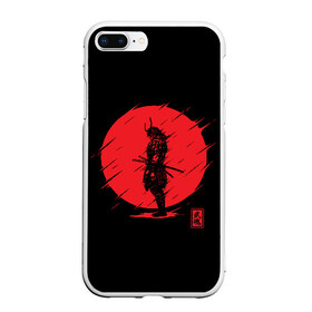 Чехол для iPhone 7Plus/8 Plus матовый с принтом Samurai в Кировске, Силикон | Область печати: задняя сторона чехла, без боковых панелей | ahegao | anime | blood | japan | samurai | senpai | warior | аниме | ахегао | воин | катана | кровавая | кровавый | кровь | луна | самураи | самурай | семпай | сенпай | солнце | япония