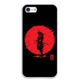 Чехол для iPhone 5/5S матовый с принтом Samurai в Кировске, Силикон | Область печати: задняя сторона чехла, без боковых панелей | ahegao | anime | blood | japan | samurai | senpai | warior | аниме | ахегао | воин | катана | кровавая | кровавый | кровь | луна | самураи | самурай | семпай | сенпай | солнце | япония