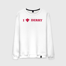 Мужской свитшот хлопок с принтом I love Derry в Кировске, 100% хлопок |  | Тематика изображения на принте: clown | derry | it 2 | it: chapter two | loser | lover | pennywise | shtatit | stephen king | warner brothers | ворнер бразерс | дерри | клоун | оно 2 | пеннивайз | стивен кинг