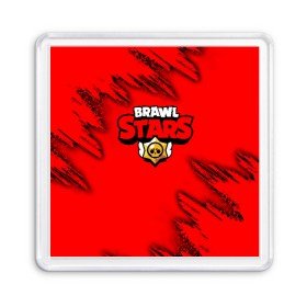 Магнит 55*55 с принтом Brawl Stars в Кировске, Пластик | Размер: 65*65 мм; Размер печати: 55*55 мм | brawl | brawl stars | crow | leon | stars | бравл | бравл старс | браво старс | игра | компьютерная | кров | леон | онлайн | старс