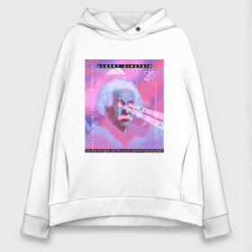 Женское худи Oversize хлопок с принтом Albert Einstein glitch art в Кировске, френч-терри — 70% хлопок, 30% полиэстер. Мягкий теплый начес внутри —100% хлопок | боковые карманы, эластичные манжеты и нижняя кромка, капюшон на магнитной кнопке | art | digital | glitch | retro | retrowave | synthwave | vaporwave | арт | глитч | глюк | искажение | искусство | ошибка | ретровейв | синтвейв | цифровое | цифровой