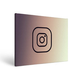 Холст прямоугольный с принтом instagram(simple logo) в Кировске, 100% ПВХ |  | instagram | logo | инстаграм | лого | мягкие цвета | приложение | простая картинка | фотоаппарат | черная картинка | черный | черный значок | черный цвет