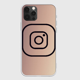 Чехол для iPhone 12 Pro Max с принтом instagram(simple logo) в Кировске, Силикон |  | instagram | logo | инстаграм | лого | мягкие цвета | приложение | простая картинка | фотоаппарат | черная картинка | черный | черный значок | черный цвет