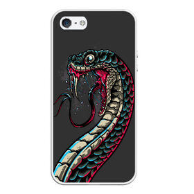 Чехол для iPhone 5/5S матовый с принтом Viper в Кировске, Силикон | Область печати: задняя сторона чехла, без боковых панелей | animals | art | poison | snake | venom | venomous | viper | арт | гадюка | животное | животные | змеи | змей | змея | картинка | картинки | прикольная | прикольные | яд | ядовитая | ядовитый
