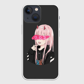 Чехол для iPhone 13 mini с принтом Zero Two в Кировске,  |  | ahegao | anime | girl | girls | hikky | kawaii | kowai | senpai | waifu | yandre | аниме | ахегао | вайфу | девушка | кавай | кун | семпай | сенпай | тян