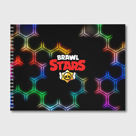 Альбом для рисования с принтом Brawl Stars Color Hex в Кировске, 100% бумага
 | матовая бумага, плотность 200 мг. | Тематика изображения на принте: brawl | brawl st | brawl stars | colt | hexagon | logo | map | mobo | pattern | poco | shelly | stars | бравл | игра | игры | карта | кольт | лого | мобильные игры | патерн | паттерн | поко | соты | старс | шелли