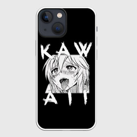 Чехол для iPhone 13 mini с принтом KAWAII в Кировске,  |  | ahegao | anime | girl | girls | hikky | kawaii | kowai | senpai | waifu | yandre | аниме | ахегао | вайфу | девушка | кавай | кун | семпай | сенпай | тян