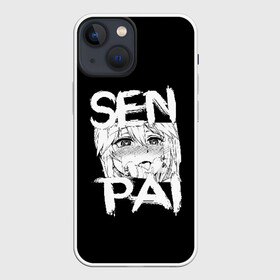 Чехол для iPhone 13 mini с принтом Senpai в Кировске,  |  | ahegao | anime | girl | girls | hikky | kawaii | kowai | senpai | waifu | yandre | аниме | ахегао | вайфу | девушка | кавай | кун | семпай | сенпай | тян