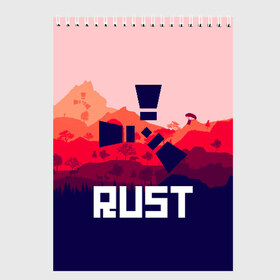 Скетчбук с принтом RUST в Кировске, 100% бумага
 | 48 листов, плотность листов — 100 г/м2, плотность картонной обложки — 250 г/м2. Листы скреплены сверху удобной пружинной спиралью | magic rust | rust | rust 2019 | раст | раст 2019. | раст легаси