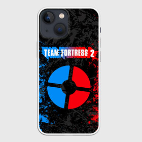 Чехол для iPhone 13 mini с принтом TEAM FORTRESS 2 RED VS BLUE в Кировске,  |  | fortress 2 | team 2 | team fortress | team fortress 2 | тим 2 | тим фортрес. | тим фортресс | тим фортресс 2 | фортресс 2