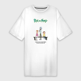 Платье-футболка хлопок с принтом Rick and Morty в Кировске,  |  | morty | rick | rick and morty | summer | t shirt | vdosadir