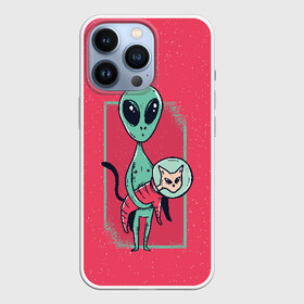 Чехол для iPhone 13 Pro с принтом Пришелец с Котом в Кировске,  |  | alien | cat | kitten | kitty | ufo | инопланетяне | инопланетянин | кот | котик | кошка | нло | пришелец | пришельцы