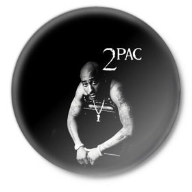 Значок с принтом 2pac в Кировске,  металл | круглая форма, металлическая застежка в виде булавки | 2pac | changes | nigga | oldschool | pac | rap | нигга | олдскулл | пак | рэп | тупак