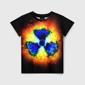 Детская футболка 3D с принтом S.T.A.L.K.E.R в Кировске, 100% гипоаллергенный полиэфир | прямой крой, круглый вырез горловины, длина до линии бедер, чуть спущенное плечо, ткань немного тянется | game | stalker | stalker 2 | глуховский | радиация | сталкер | сталкеры | чернобыль | ядерный взрыв