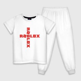 Детская пижама хлопок с принтом ROBLOX в Кировске, 100% хлопок |  брюки и футболка прямого кроя, без карманов, на брюках мягкая резинка на поясе и по низу штанин
 | roblox | roblox simulator. | код роблокс | роблокс | роблокс симулятор