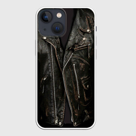 Чехол для iPhone 13 mini с принтом Косуха терминатора в Кировске,  |  | арнольд | доспехи | замки | застежки | касуха | клепки | кожа | кожаная | кожанка | костюм | косуха | куртец | куртка | молнии | панк | потертая | рок | старая | терминатор | тертая