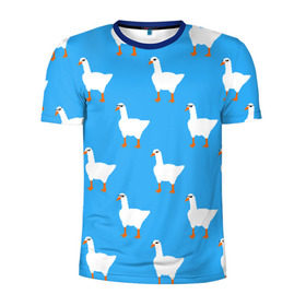 Мужская футболка 3D спортивная с принтом КРУТЫЕ ГУСИ в Кировске, 100% полиэстер с улучшенными характеристиками | приталенный силуэт, круглая горловина, широкие плечи, сужается к линии бедра | meme | untitled goose game | злой гусь | мем | птица