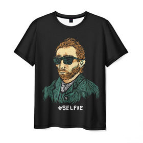 Мужская футболка 3D с принтом Ван Гог (Selfie) в Кировске, 100% полиэфир | прямой крой, круглый вырез горловины, длина до линии бедер | memes | selfie | van gogh | vincent | ван гог | винсент | знаменитости | знаменитость | искусство | картина | картинки | мем | мемы | прикольные | селфи | художник
