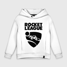 Детское худи Oversize хлопок с принтом ROCKET LEAGUE в Кировске, френч-терри — 70% хлопок, 30% полиэстер. Мягкий теплый начес внутри —100% хлопок | боковые карманы, эластичные манжеты и нижняя кромка, капюшон на магнитной кнопке | racing. | rocket league | rocket league garage | rocket trade | гонки | рокет лига