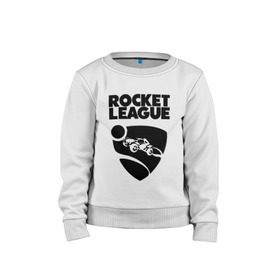 Детский свитшот хлопок с принтом ROCKET LEAGUE в Кировске, 100% хлопок | круглый вырез горловины, эластичные манжеты, пояс и воротник | racing. | rocket league | rocket league garage | rocket trade | гонки | рокет лига