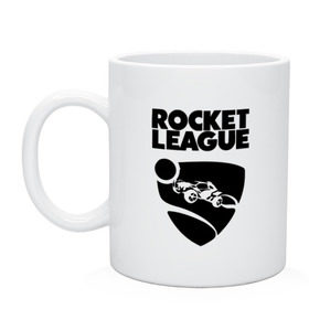 Кружка с принтом ROCKET LEAGUE в Кировске, керамика | объем — 330 мл, диаметр — 80 мм. Принт наносится на бока кружки, можно сделать два разных изображения | racing. | rocket league | rocket league garage | rocket trade | гонки | рокет лига