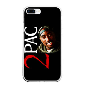 Чехол для iPhone 7Plus/8 Plus матовый с принтом 2pac в Кировске, Силикон | Область печати: задняя сторона чехла, без боковых панелей | 2pac | nigga | oldschool | pac | rap | нигга | олдскулл | пак | рэп | тупак
