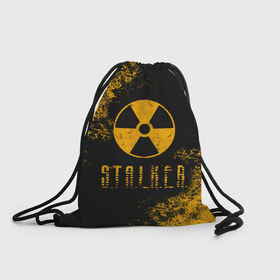 Рюкзак-мешок 3D с принтом S.T.A.L.K.E.R. в Кировске, 100% полиэстер | плотность ткани — 200 г/м2, размер — 35 х 45 см; лямки — толстые шнурки, застежка на шнуровке, без карманов и подкладки | game | stalker | зона | игра | радиация | сталкер | чернобыль