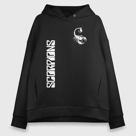 Женское худи Oversize хлопок с принтом SCORPIONS в Кировске, френч-терри — 70% хлопок, 30% полиэстер. Мягкий теплый начес внутри —100% хлопок | боковые карманы, эластичные манжеты и нижняя кромка, капюшон на магнитной кнопке | scorpions | клаус майне | маттиас ябс | микки ди | павел мончивода | рудольф шенкер | скорпион | скорпионс