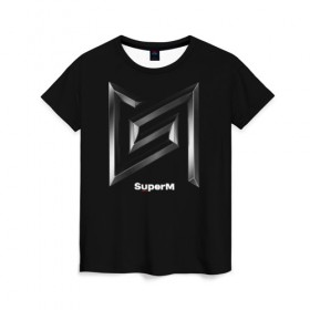 Женская футболка 3D с принтом SuperM в Кировске, 100% полиэфир ( синтетическое хлопкоподобное полотно) | прямой крой, круглый вырез горловины, длина до линии бедер | baekhyun | k pop | kai | lucas | mark | super m | superm | taemin | taeyong | ten | к поп | музыка | супер м | суперм
