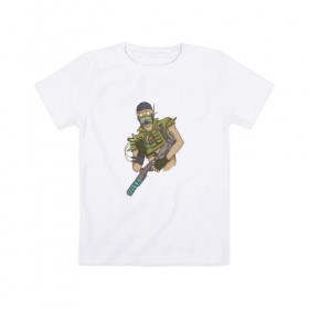 Детская футболка хлопок с принтом Apex Legends (Октейн) в Кировске, 100% хлопок | круглый вырез горловины, полуприлегающий силуэт, длина до линии бедер | Тематика изображения на принте: 